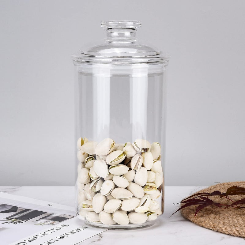 IVOOBR 34oz Acrylic Storage Jar, Airtight Lid with Silicone Sealing Ring, Ideal Canister Container for Sugar, Tea, Spices, Herbs, Shells, Bath Salt, Christmas Decorative Apothecary Jars - Image 3